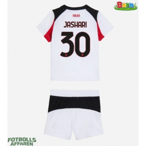 AC Milan Ardon Jashari #30 Bortaställ Barn 2025-26 Kortärmad (+ Korta byxor)